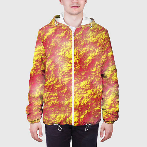 Мужская куртка Золото с оранжевым / 3D-Белый – фото 3