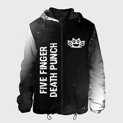 Мужская куртка Five Finger Death Punch glitch на темном фоне: над