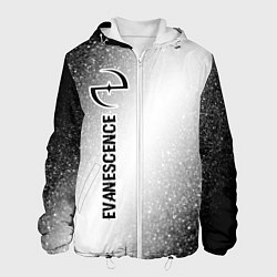 Куртка с капюшоном мужская Evanescence glitch на светлом фоне: по-вертикали, цвет: 3D-белый