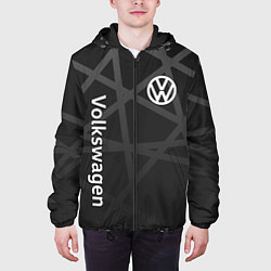 Куртка с капюшоном мужская Volkswagen - classic black, цвет: 3D-черный — фото 2