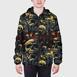 Куртка с капюшоном мужская Крик ужаса, цвет: 3D-черный — фото 2