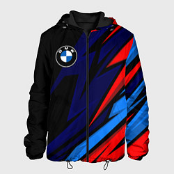 Куртка с капюшоном мужская BMW - m colors and black, цвет: 3D-черный
