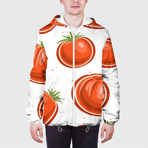 Мужская куртка Помидорчики / 3D-Белый – фото 3