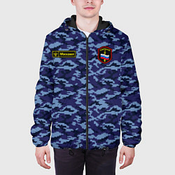 Куртка с капюшоном мужская Камуфляж охрана - Михаил, цвет: 3D-черный — фото 2