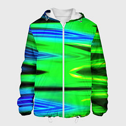 Куртка с капюшоном мужская Green blut geometry, цвет: 3D-белый