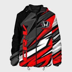 Куртка с капюшоном мужская Honda - CR-V - геометрия, цвет: 3D-черный