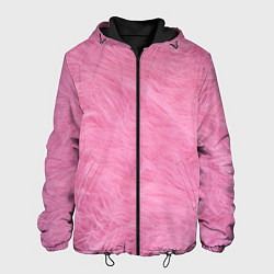 Куртка с капюшоном мужская Розовая шерсть, цвет: 3D-черный