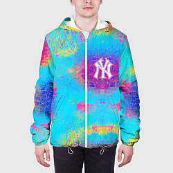 Куртка с капюшоном мужская New York Yankees - baseball team - logo, цвет: 3D-белый — фото 2