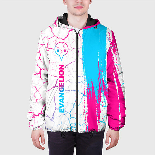 Мужская куртка Evangelion neon gradient style: по-вертикали / 3D-Черный – фото 3
