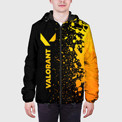 Куртка с капюшоном мужская Valorant - gold gradient: по-вертикали, цвет: 3D-черный — фото 2