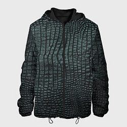 Куртка с капюшоном мужская Текстура крокодиловой кожи, цвет: 3D-черный