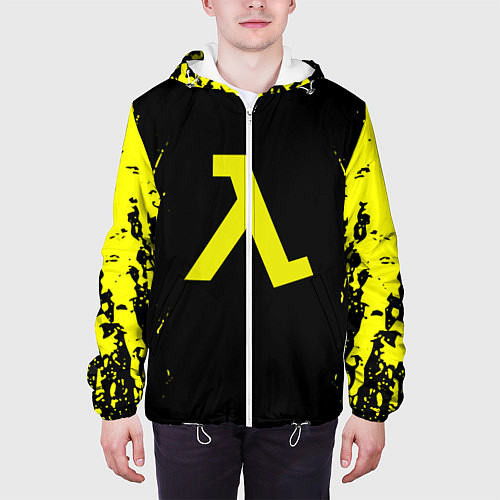 Мужская куртка Half life game yellow color / 3D-Белый – фото 3