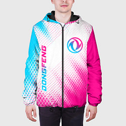 Куртка с капюшоном мужская Dongfeng neon gradient style: надпись, символ, цвет: 3D-черный — фото 2