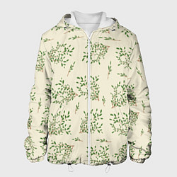 Мужская куртка Веточки с зелеными листьями