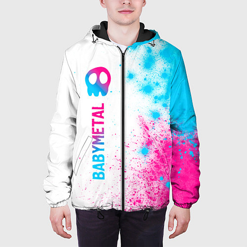 Мужская куртка Babymetal neon gradient style: по-вертикали / 3D-Черный – фото 3