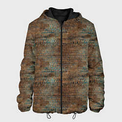 Куртка с капюшоном мужская Египетские иероглифы паттерн, цвет: 3D-черный