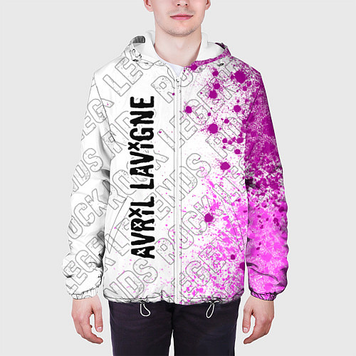 Мужская куртка Avril Lavigne rock legends по-вертикали / 3D-Белый – фото 3