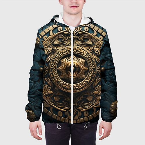 Мужская куртка Орнамент в кельтском стиле / 3D-Белый – фото 3