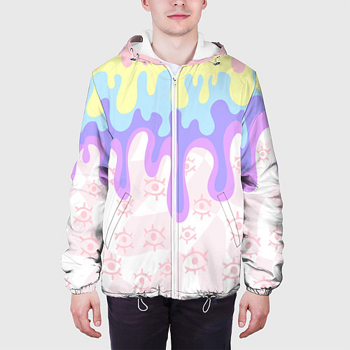 Мужская куртка Млечный взгляд / 3D-Белый – фото 3