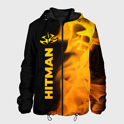 Куртка с капюшоном мужская Hitman - gold gradient по-вертикали, цвет: 3D-черный