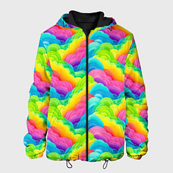 Мужская куртка Разноцветные облака из бумаги паттерн
