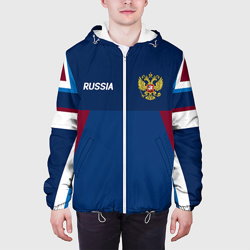 Мужская куртка Спортивная Россия / 3D-Белый – фото 3