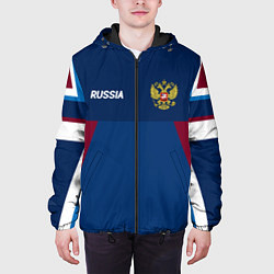Куртка с капюшоном мужская Спортивная Россия, цвет: 3D-черный — фото 2