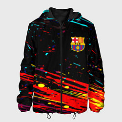 Куртка с капюшоном мужская Barcelona краски, цвет: 3D-черный