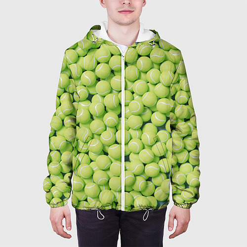 Мужская куртка Много теннисных мячей / 3D-Белый – фото 3