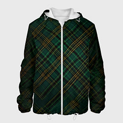Мужская куртка Тёмно-зелёная диагональная клетка в шотландском ст