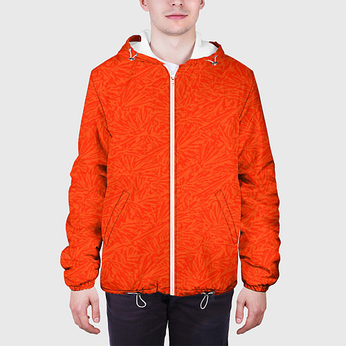 Мужская куртка Насыщенный красно-оранжевый / 3D-Белый – фото 3