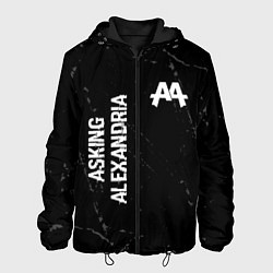 Куртка с капюшоном мужская Asking Alexandria Glitch, цвет: 3D-черный