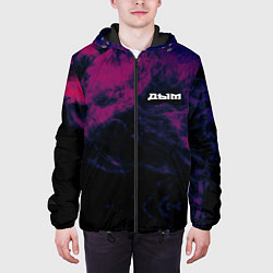Куртка с капюшоном мужская Разноцветный дым, цвет: 3D-черный — фото 2