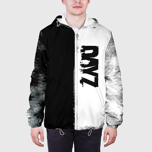 Мужская куртка Dayz черно белый ужас / 3D-Белый – фото 3