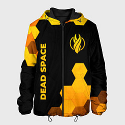 Куртка с капюшоном мужская Dead Space - gold gradient вертикально, цвет: 3D-черный