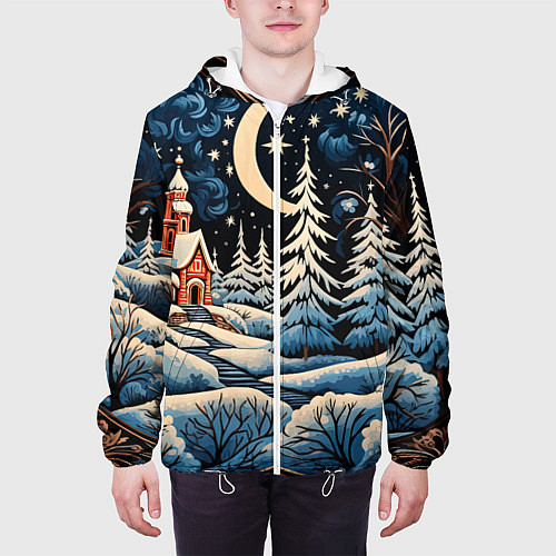 Мужская куртка Морозное утро / 3D-Белый – фото 3