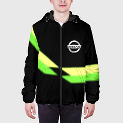 Куртка с капюшоном мужская Nissan logo brend auto, цвет: 3D-черный — фото 2