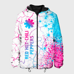 Куртка с капюшоном мужская Red Hot Chili Peppers neon gradient style по-верти, цвет: 3D-черный