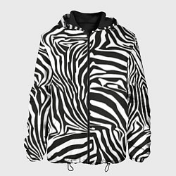 Мужская куртка Шкура зебры черно - белая графика