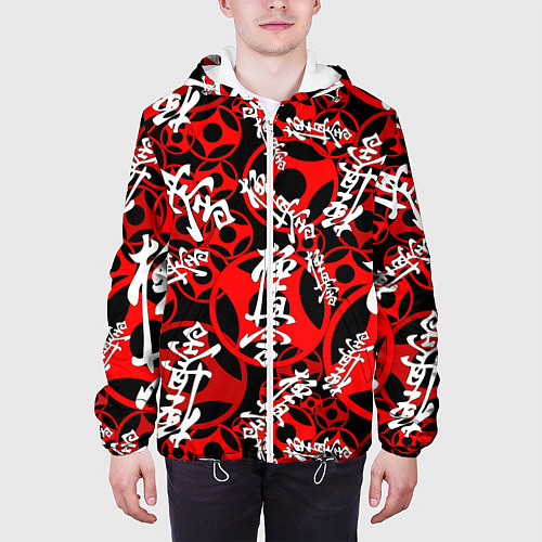 Мужская куртка Карате киокушинкай лого паттерн / 3D-Белый – фото 3