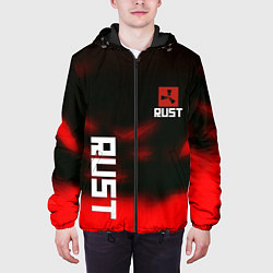 Куртка с капюшоном мужская Rust the game colors, цвет: 3D-черный — фото 2