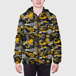 Куртка с капюшоном мужская Graffiti style, цвет: 3D-черный — фото 2