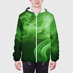 Куртка с капюшоном мужская Зеленый дым, цвет: 3D-белый — фото 2