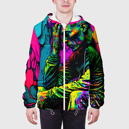 Мужская куртка Одиночество / 3D-Белый – фото 3