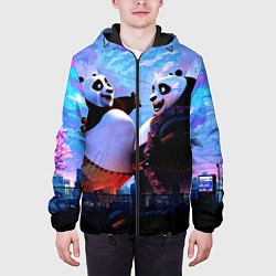 Куртка с капюшоном мужская Кунг-фу Панда Friend, цвет: 3D-черный — фото 2