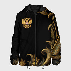 Мужская куртка Герб России и золотистый узор