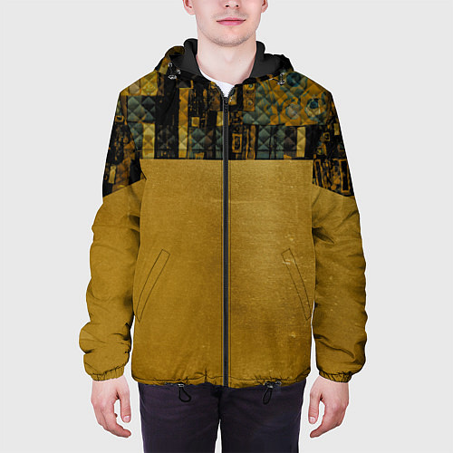 Мужская куртка Стёжка: золото Климта / 3D-Черный – фото 3