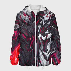 Куртка с капюшоном мужская Адская броня, цвет: 3D-белый