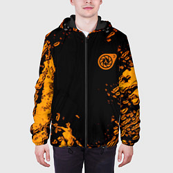 Куртка с капюшоном мужская Half life orange splash city 17, цвет: 3D-черный — фото 2