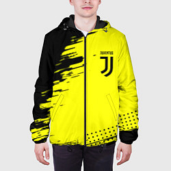 Куртка с капюшоном мужская Juventus спортивные краски, цвет: 3D-черный — фото 2
